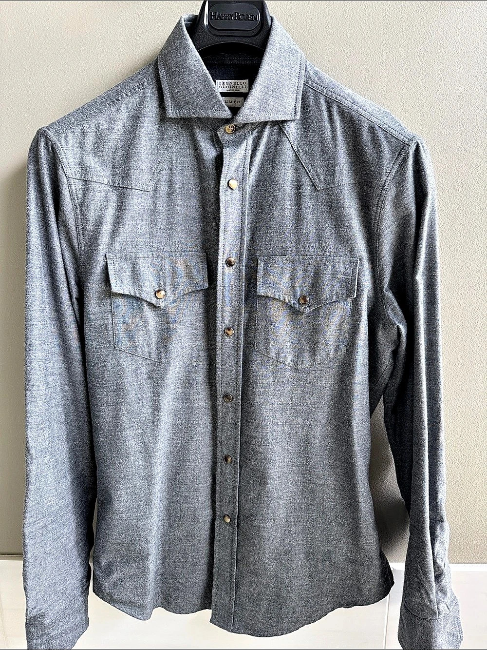 Brunello Cucinelli Cotton Flannel Western Shirt